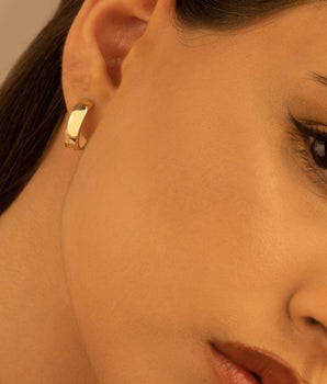 925 Sterling Silver 18mm Thick Big Hoop Huggie Earrings