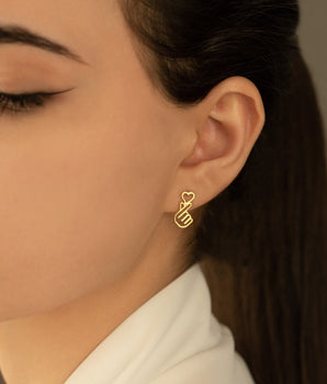 925 Sterling Silver Korean Love Earring