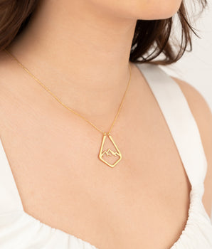 Ring Holder Necklace 14k Gold Mountain