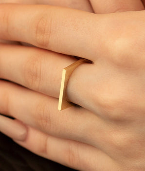 925 Sterling Silver Minimalist Flat Top Thin Bar Ring