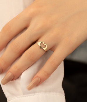 925 Sterling Silver Dainty Heart Ring