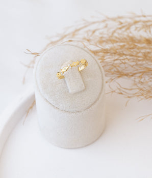 925 Sterling Silver Square Rhombus Diamond Pave Ring