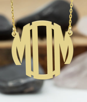 925 Sterling Silver Handmade Initial Necklace