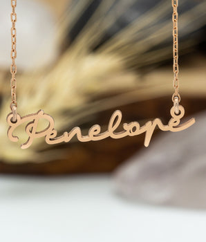 925 Sterling Silver Cursive Name Tiny Necklace