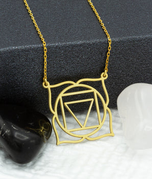 14K Solid Gold Root Chakra Necklace