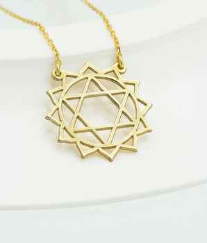 925 Sterling Silver Heart Chakra Necklace