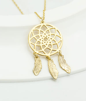 925 Sterling Silver Dream Catcher Necklace Necklace