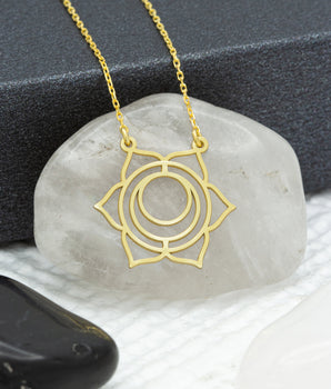 14K Solid Gold Sacral Chakra Necklace