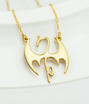 925 Sterling Silver Iron Fist Logo Necklace