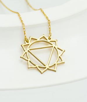 925 Sterling Silver Solar Plexus Chakra Necklace