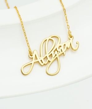 925 Sterling Silver Handmade Custom Name Necklace