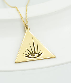 925 Sterling Silver Silver Evil Eye Necklace