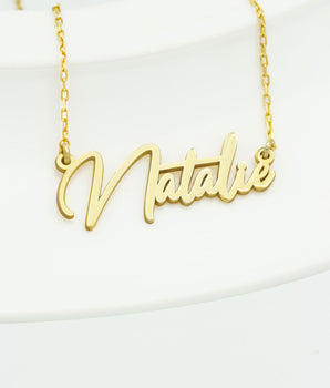 925 Sterling Silver Handwriting Font Name Necklace