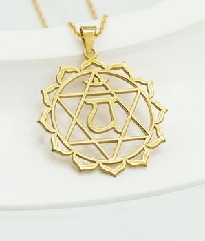 925 Sterling Silver Anahata Chakra Necklace