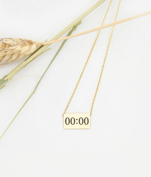 925 Sterling Silver Time Necklace