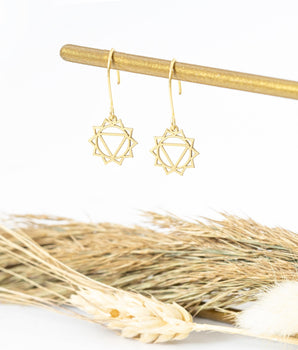 925 Sterling Silver Solar Plexus Chakra Earrings