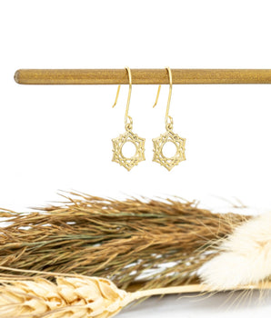 925 Sterling Silver Crown Chakra Earring