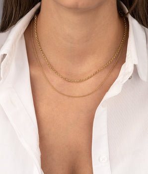 925 Sterling Silver 1.3mm / 2.8mm Doc Chain Necklace