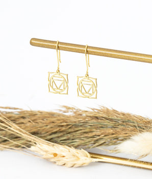 925 Sterling Silver Root Chakra Earrings