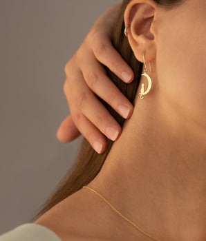 925 Sterling Silver Cat Moon Dangle & Drop Earrings