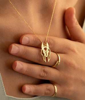 925 Sterling Silver Egypt Jewelry Anubis Necklace