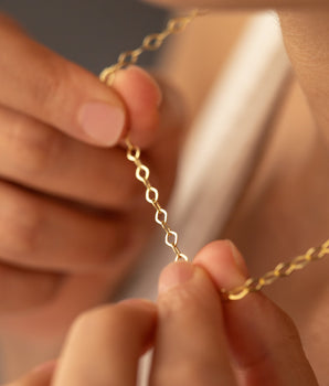 925 Sterling Silver Gold Chain Necklace Men & Women