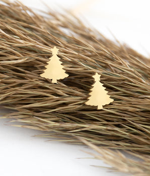 925 Sterling Silver Tiny Peace Tree Earrings