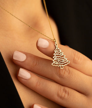 925 Sterling Silver Christmas Tree Necklace