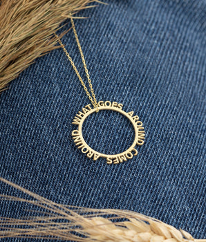 925 Sterling Silver Personalized Circle Name Necklace