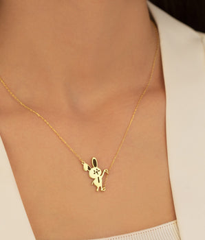 925 Sterling Silver Rabbit Necklace