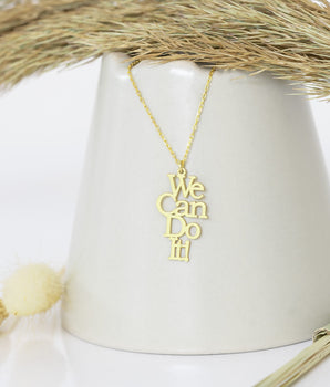 925 Sterling Silver We Can Do It! Necklace