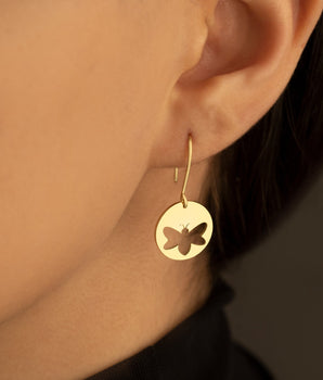 925 Sterling Silver Butterfly Earrings