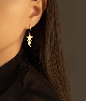 925 Sterling Silver Star Dangle Earrings