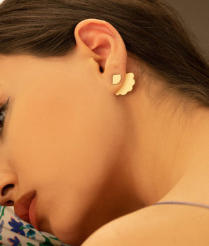 925 Sterling Silver Sea Shell Ear Jacket Earring