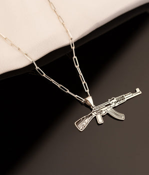 925 Sterling Silver Kalashnikov Necklace