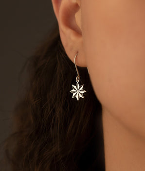 925 Sterling Silver Star Earring