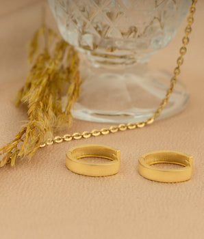 925 Sterling Silver Bold Hoop Huggie Earrings