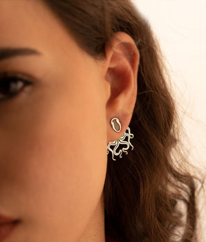 925 Sterling Silver Octopus Ear Jacket Earring