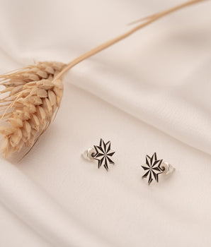 925 Sterling Silver Star Earring for Men