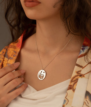 925 Sterling Silver Panda Necklace