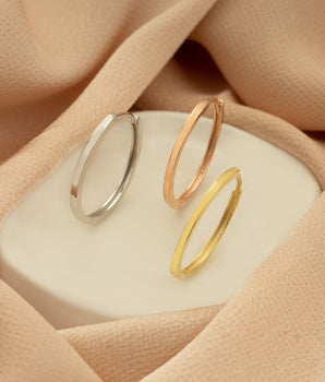 925 Sterling Silver Thin Large 28mm / 33mm Hoop Earrings