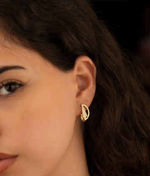 925 Sterling Silver Right Triangle Hoop Earring