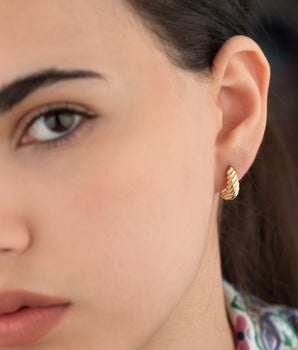 925 Sterling Silver Vintage Twisted Hoop Earrings