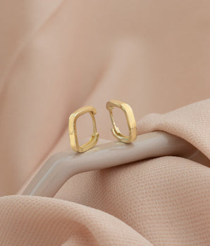 925 Sterling Silver Square Hoop Earrings