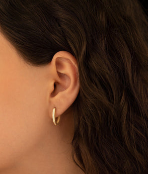 925 Sterling Silver Diamond Line Rectangle Earrings