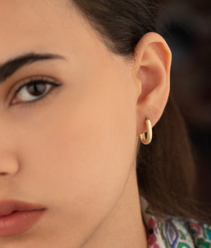 925 Sterling Silver Serrated Hoop Huggie Earrings