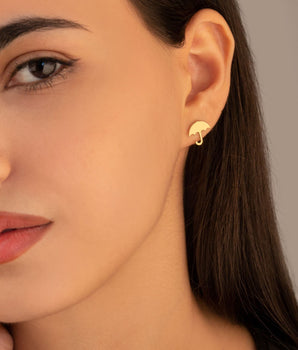925 Sterling Silver Umbrella Stud Earring