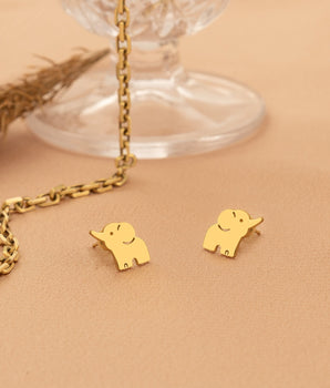 925 Sterling Silver Baby Elephant Earrings