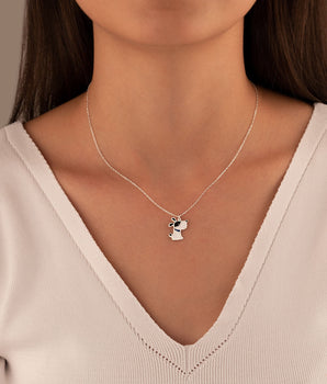 925 Sterling Silver Enamel Dog Necklace