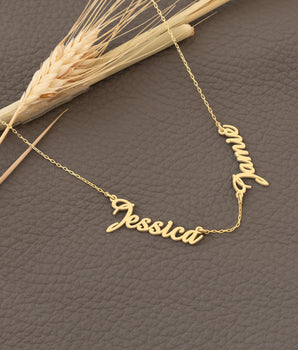 925 Sterling Silver Personalized Multiple Name Necklace with Heart